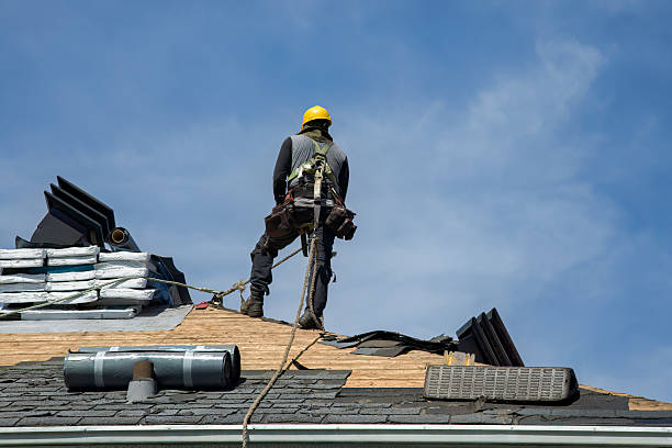 Professional Gutter Installation technician working in Great Meadows, NJ